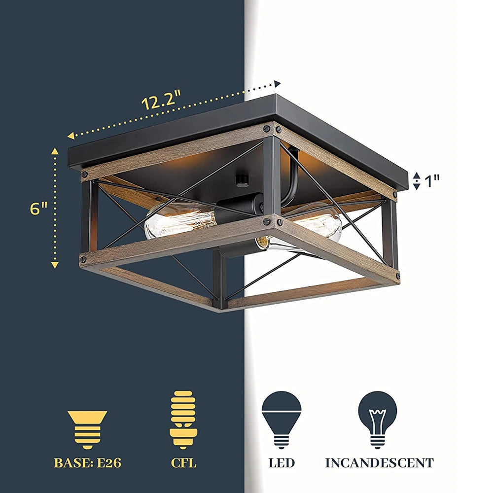 12 Inch 2 Lamps Large Dining Room Kitchen Ceiling Fixtures SY-C005