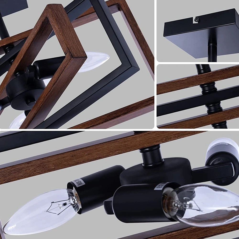 3 Lamps Modern Wooden Ceiling Hanging Light 16 Inch SY-C004