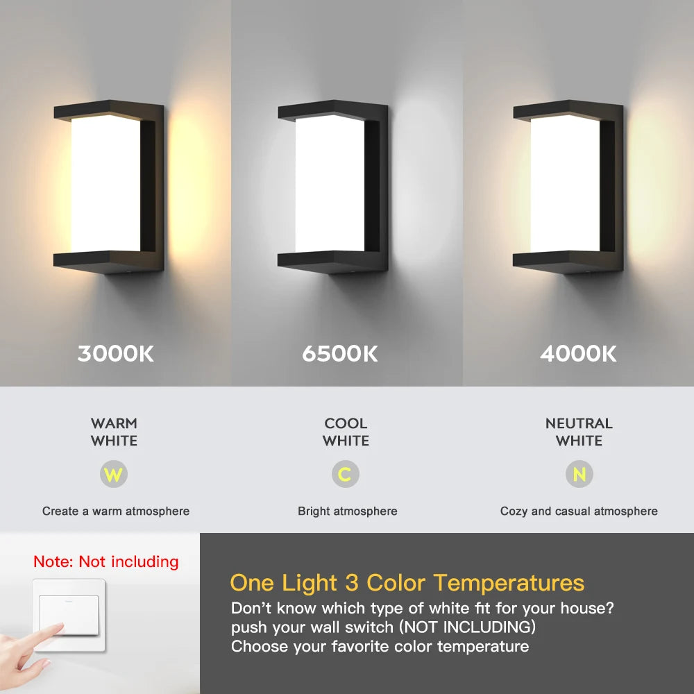 3CCT Changeable Contemporary Outdoor Wall Front Porch Lights SY-9552-3L