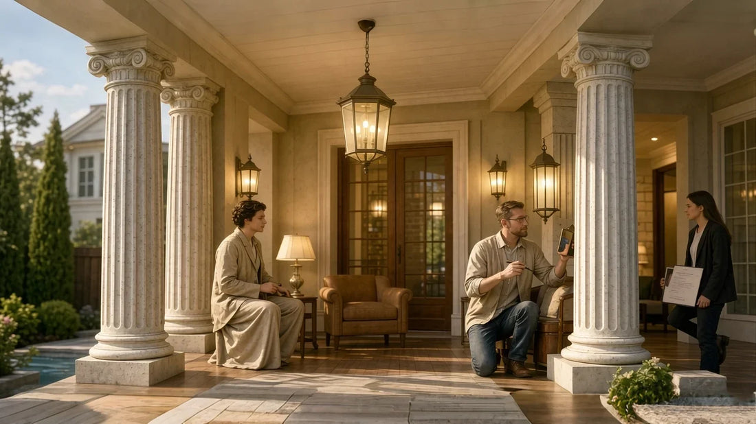Porch Columns and Waterproof Porch Lights: Specification Guide for Contractors