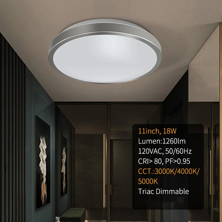 18W 12 Inch Stainless Steel Modern Dining Room Bedroom Ceiling Lights SY-C010