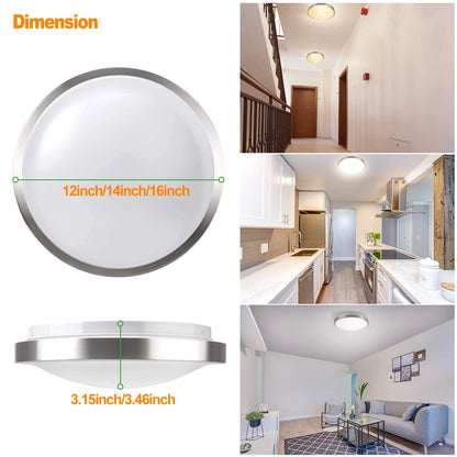 18W 12 Inch Stainless Steel Modern Dining Room Bedroom Ceiling Lights SY-C010