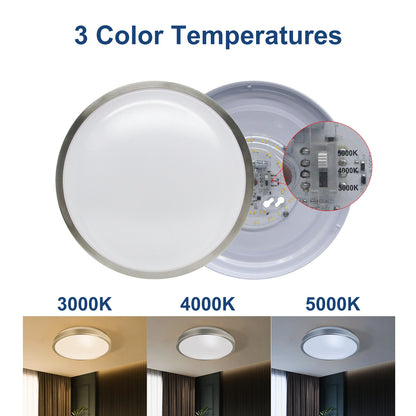 18W 12 Inch Stainless Steel Modern Dining Room Bedroom Ceiling Lights SY-C010