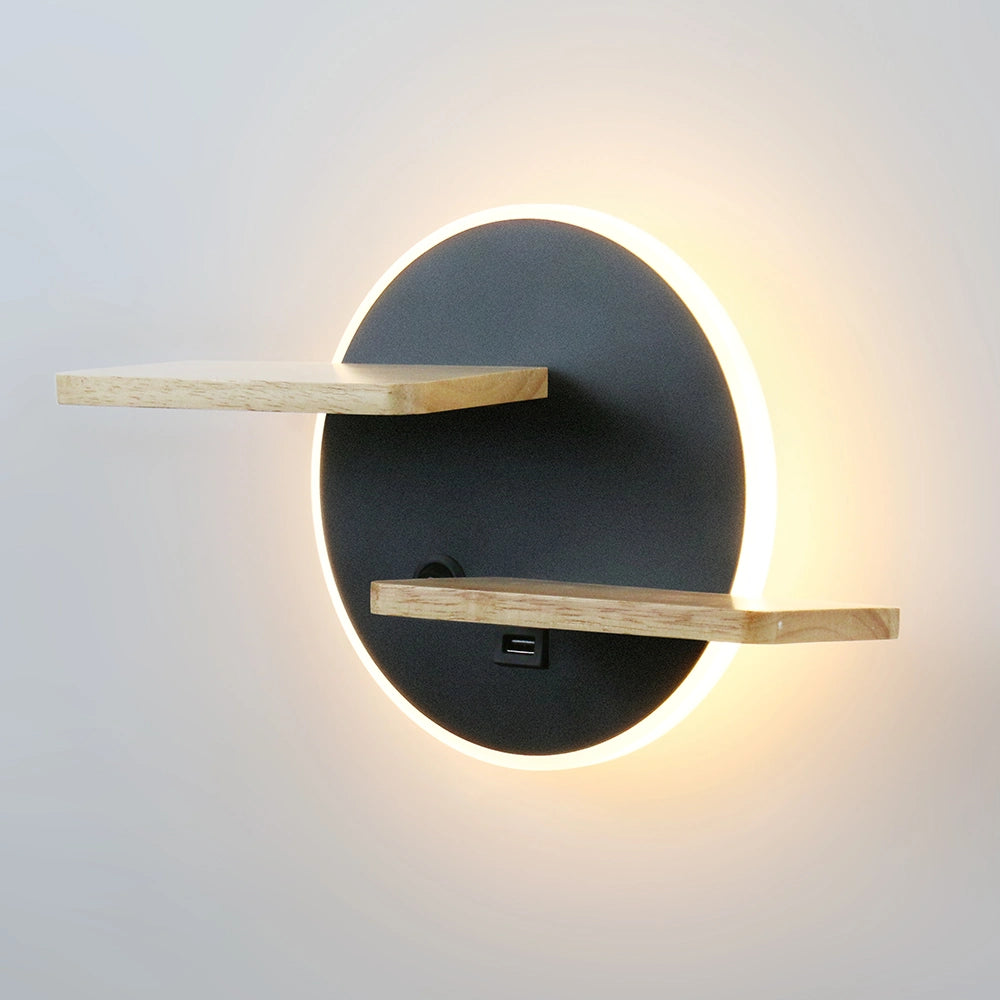 9W Bedroom Bedside Wall Lamps With USB Charging Port On/Off Button SY-I001