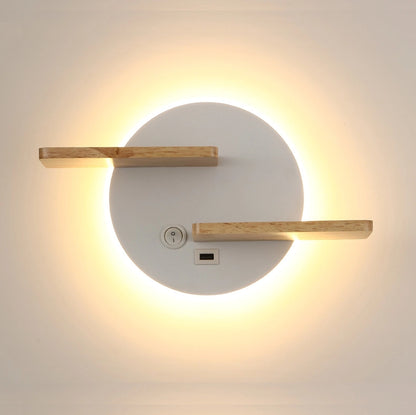 9W Bedroom Bedside Wall Lamps With USB Charging Port On/Off Button SY-I001