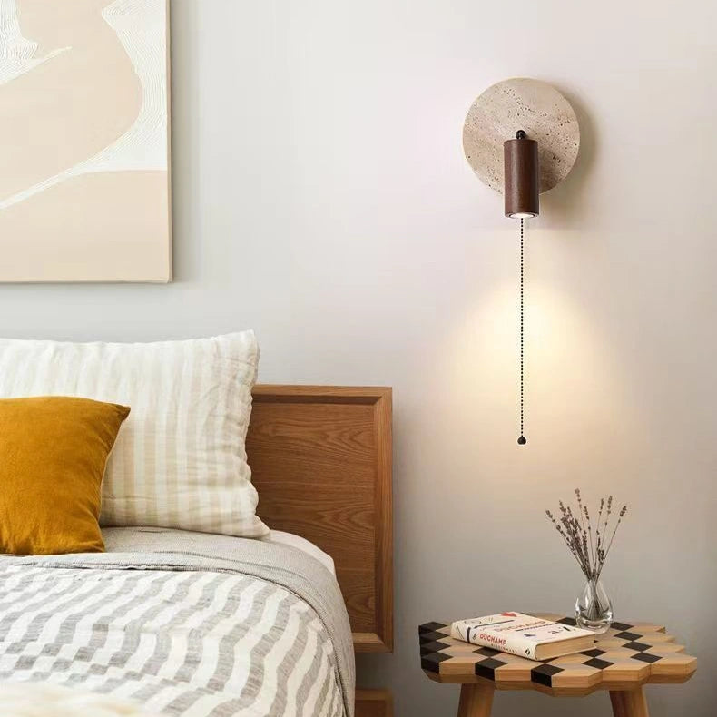 Wabi Sabi Bedside Wall Lights With With Reading Light And Cord SY-IW002