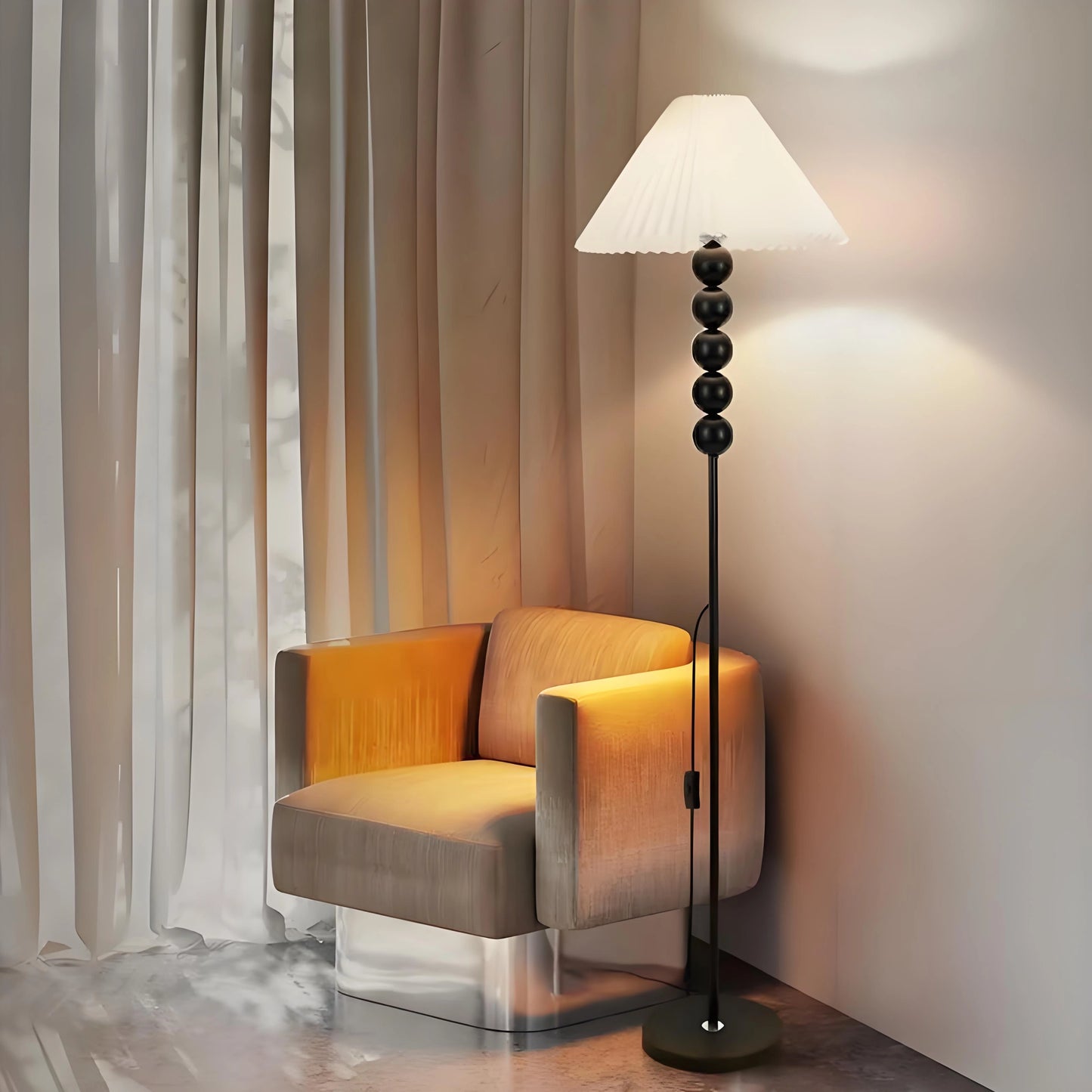 Tall Modern Black Floor Lamp SY-F003