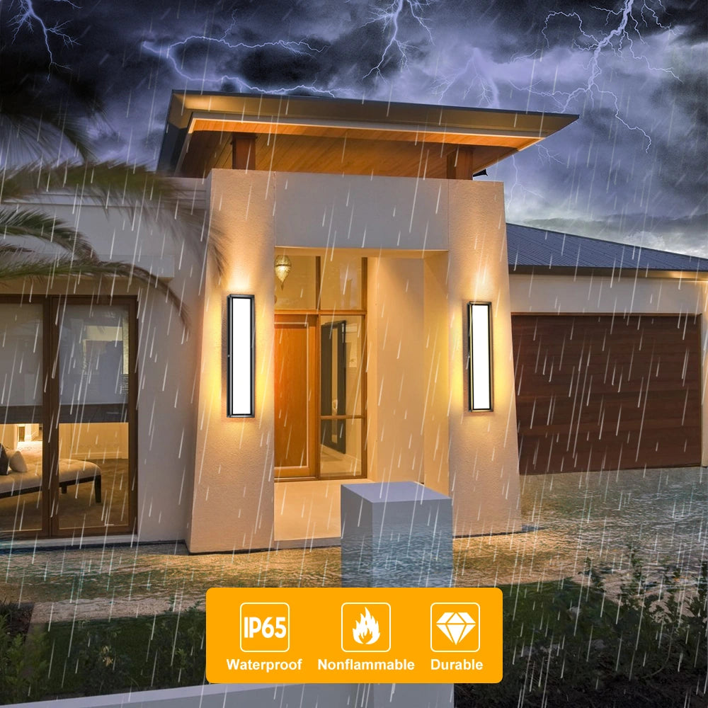 Dimmable Aluminum 24 Inch Led Porch Black Outdoor Wall Lights SY-O9056-D