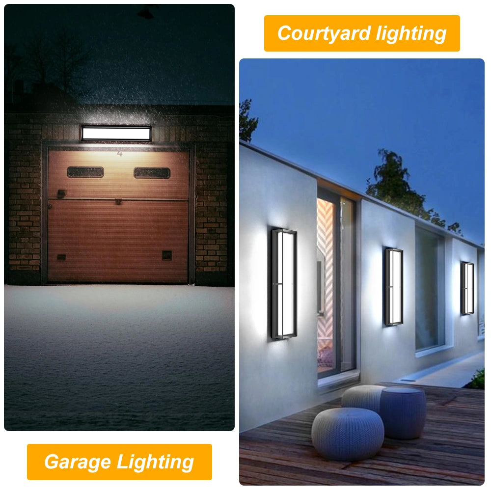 Dimmable Aluminum 24 Inch Led Porch Black Outdoor Wall Lights SY-O9056-D