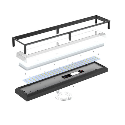 Dimmable Aluminum 24 Inch Led Porch Black Outdoor Wall Lights SY-O9056-D