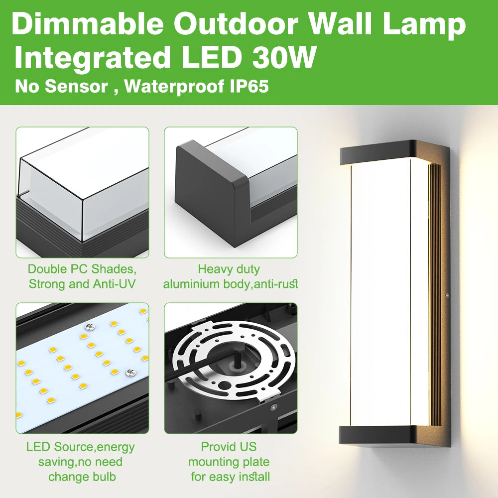 Aluminum IP65 Dimmable Front Door Exterior Wall Light SY-O9074-D