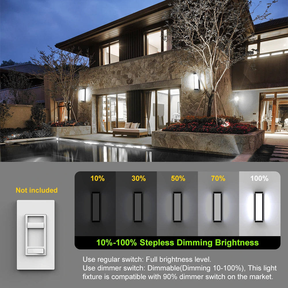 Aluminum IP65 Dimmable Front Door Exterior Wall Light SY-O9074-D