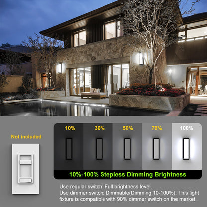 Aluminum IP65 Dimmable Front Door Exterior Wall Light SY-O9074-D