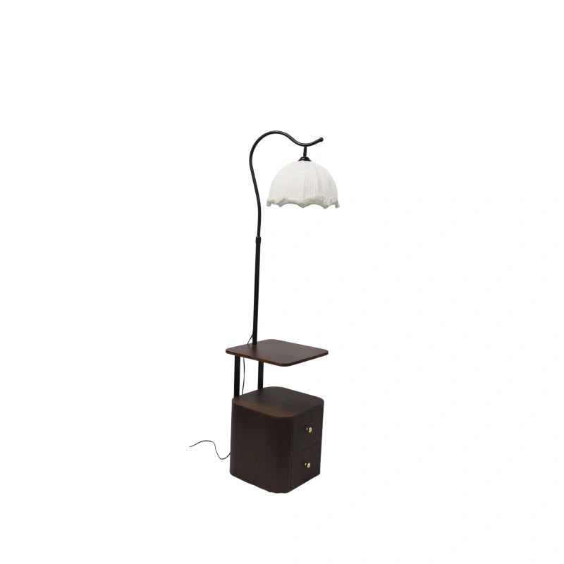 3CCT Tall Floor Lamp With Shelves Drawers Table SY-F001