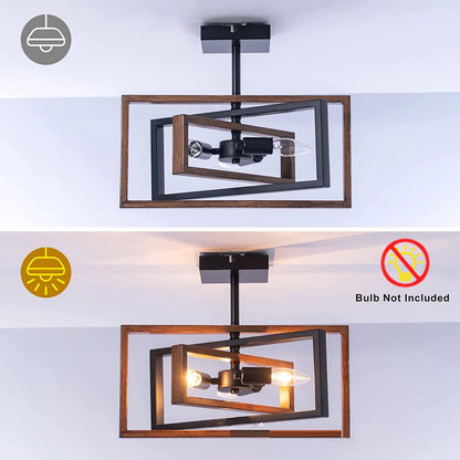 3 Lamps Modern Wooden Ceiling Hanging Light 16 Inch SY-C004
