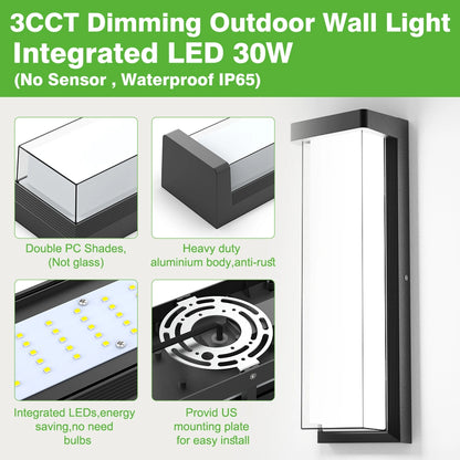 IP65 Dimmable 16-inch LED Outside Wall Lights for Porch SY-O9084-D