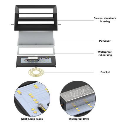 Residential 24W IP65 Outdoor Led Wall Lantern Light SY-O4021