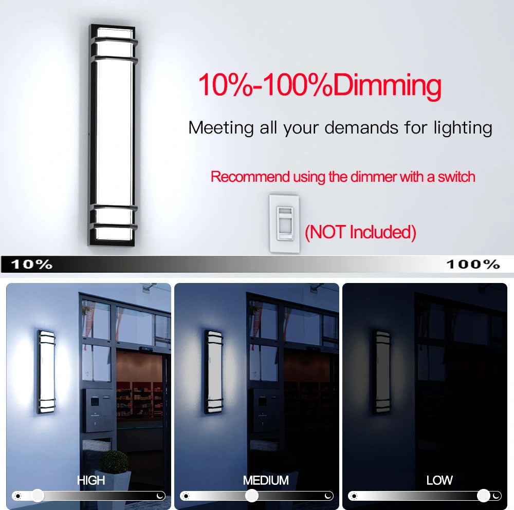 26.32 Inch SCR Dimmable Porch Large Outdoor Wall Lights SY-O9046B-D