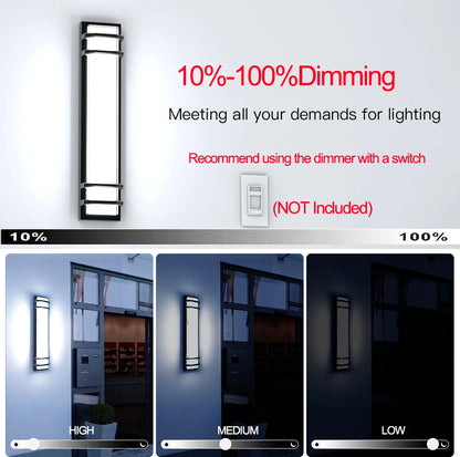 26.32 Inch SCR Dimmable Porch Large Outdoor Wall Lights SY-O9046B-D