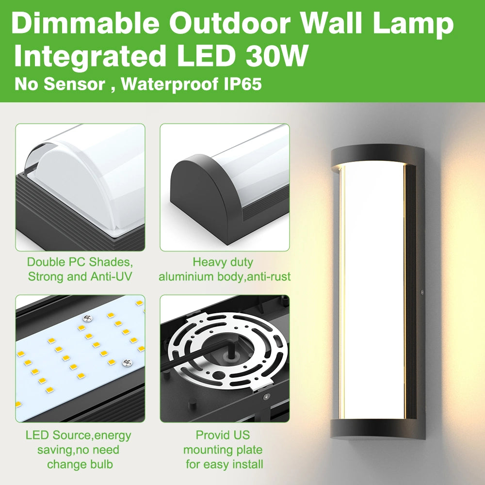 16 Inch Dimmable Wall Lamp Exterior for Porch & Garag SY-O9064-D