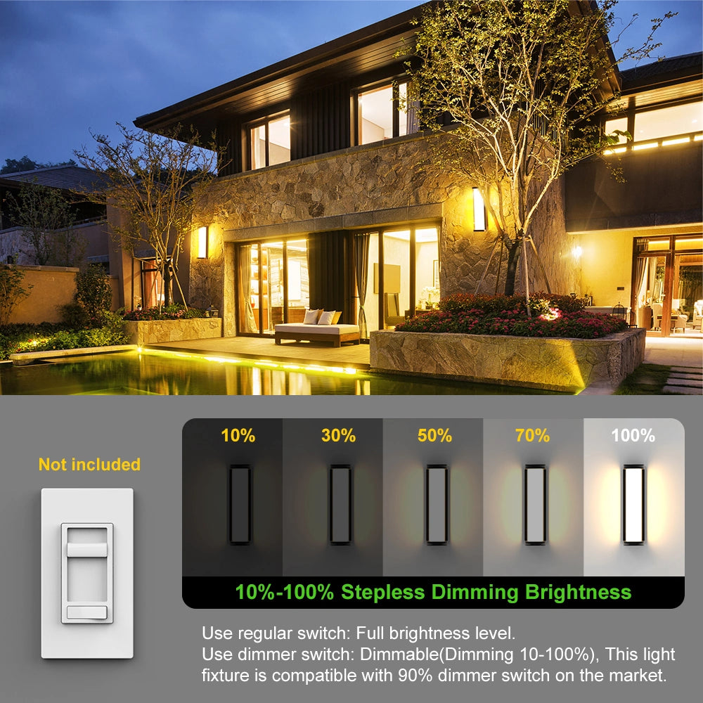 16 Inch Dimmable Wall Lamp Exterior for Porch & Garag SY-O9064-D