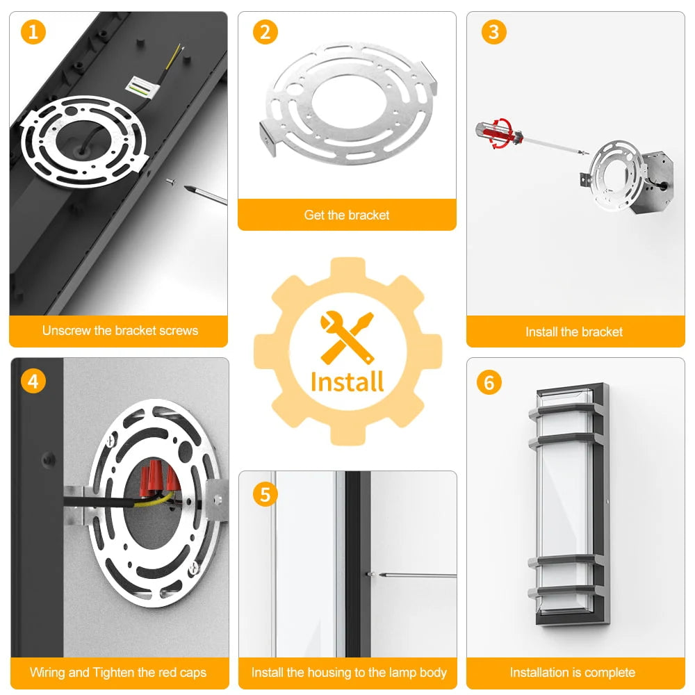 15.75 Inch Dimming Outdoor Wall Sconce Outside Porch Front Door Lights ...