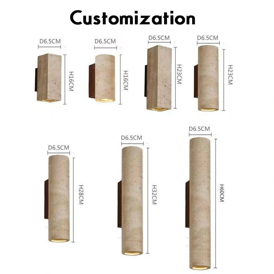 Wabi Sabi Yellow Up And Down Stone Wall Sconce SY-IW003