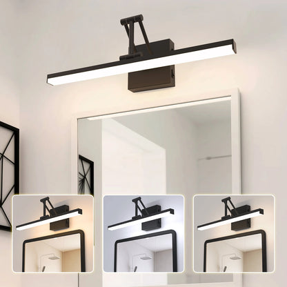12W 3CCT Led Modern Black Bathroom Vanity Lights with Button SY-V015-Black
