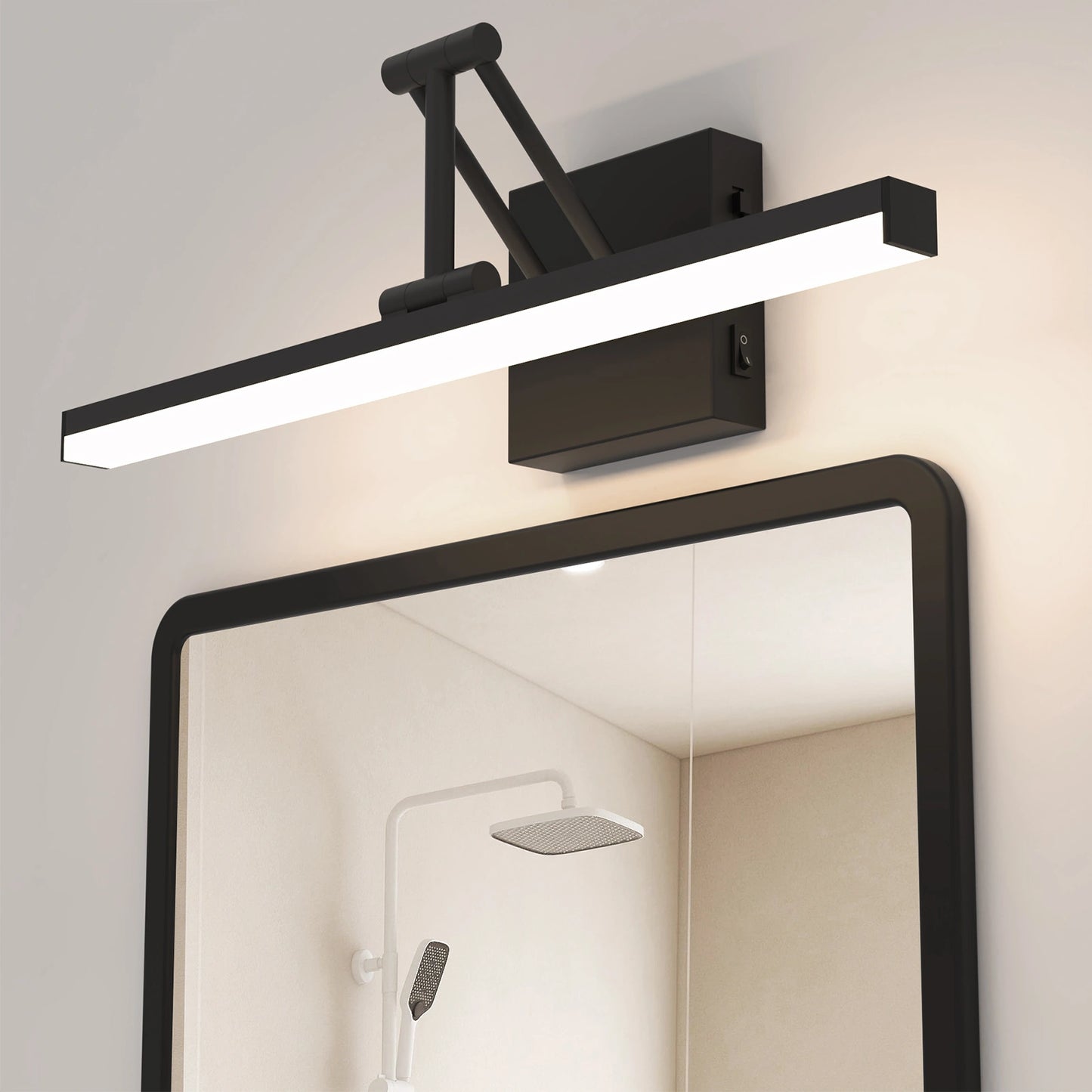 12W 3CCT Led Modern Black Bathroom Vanity Lights with Button SY-V015-Black