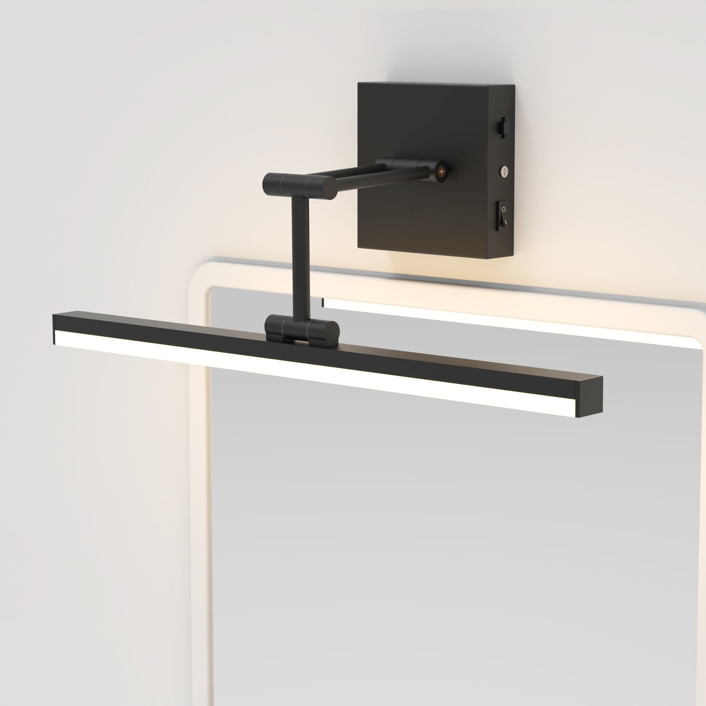 12W 3CCT Led Modern Black Bathroom Vanity Lights with Button SY-V015-Black