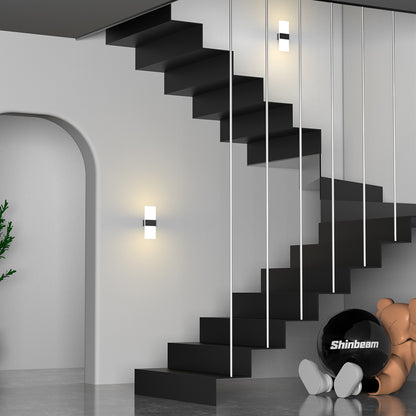 Smart Wall Lamps For Bedroom Living Room 12W Black Wall Sconce SY-I6558-App-Black