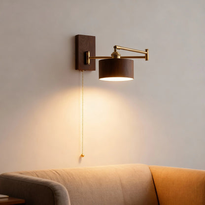 Wooden Arm Wall Mounted Reading Light For Bed SY-IW013