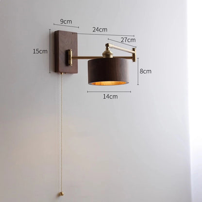 Wooden Arm Wall Mounted Reading Light For Bed SY-IW013