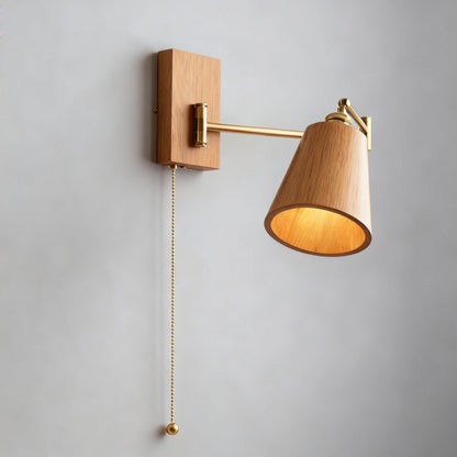 Wooden Arm Wall Mounted Reading Light For Bed SY-IW013