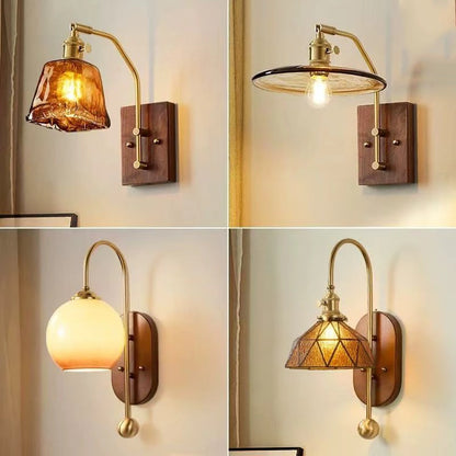 Hardwired Glass Wall Sconces For Bedroom SY-IW006