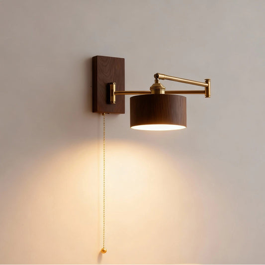 Wooden Arm Wall Mounted Reading Light For Bed SY-IW013