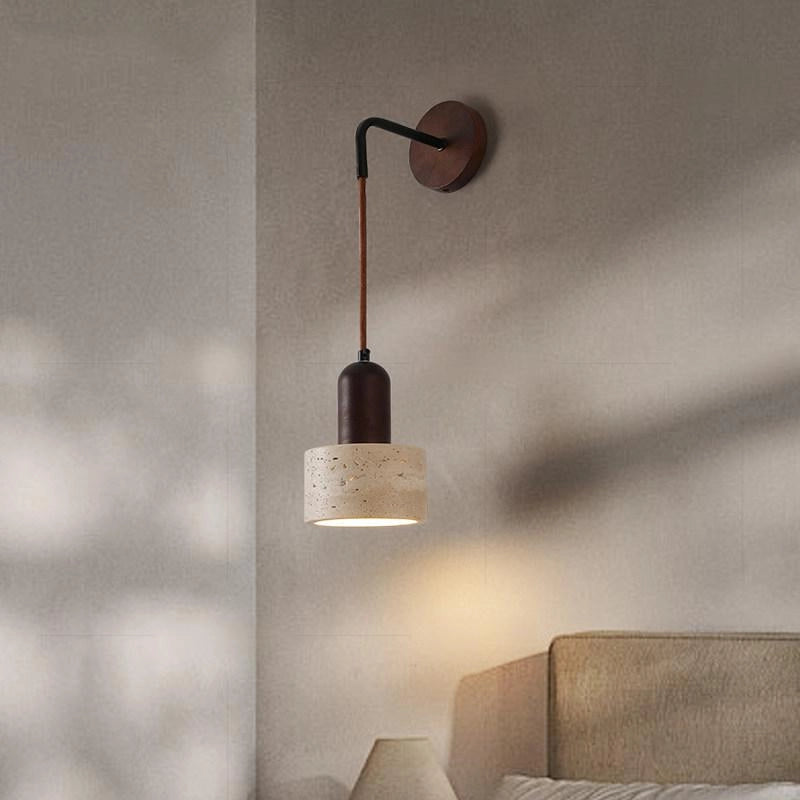 Stone Wood Bedroom Reading Wall Sconces Modern SY-IW011