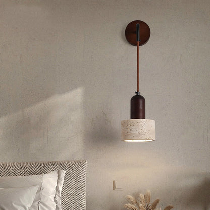 Stone Wood Bedroom Reading Wall Sconces Modern SY-IW011