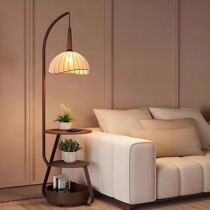 Wooden Floor Lamp For Living Room With Shelves SY-F002